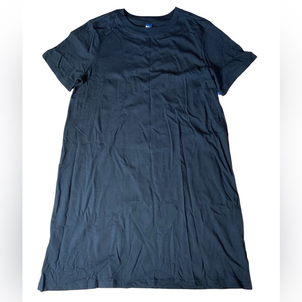 NWT Old Navy Black Vintage Crew-Neck Mini T-Shirt Dress - Size M